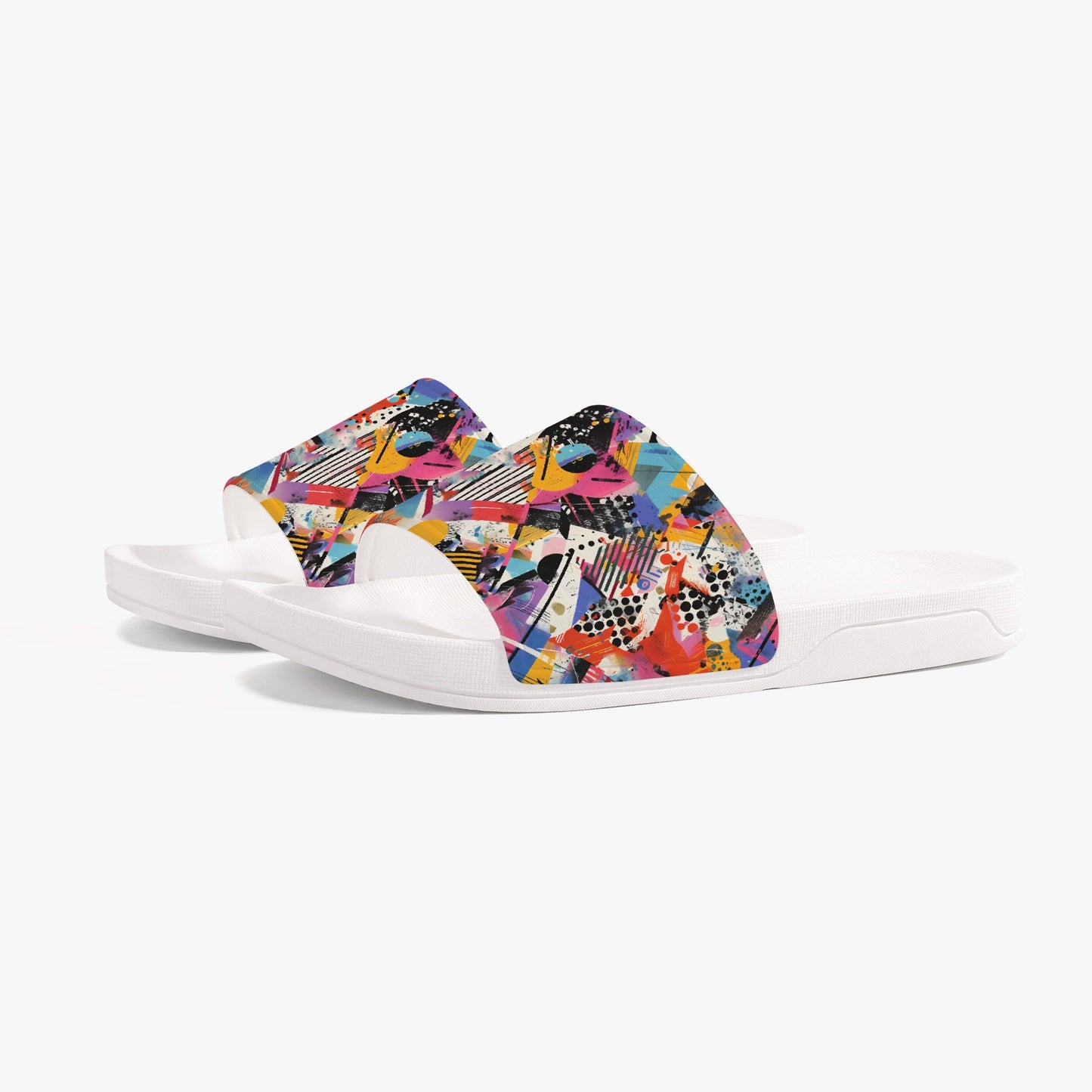 Bold Graffiti Print Unisex Sandals - Sola Shoe