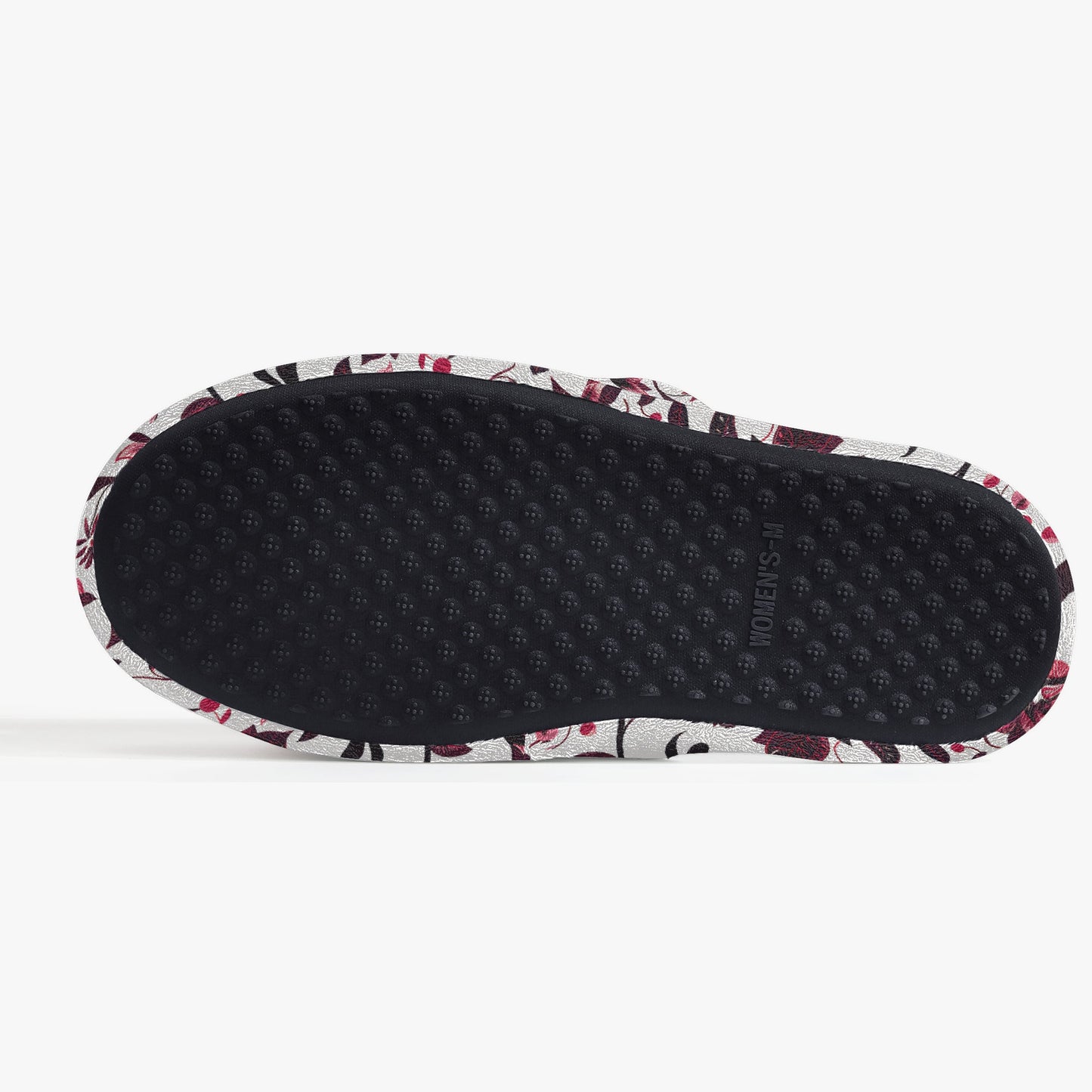 Burgundy Flower slippers – Cozy Sophistication with a Floral Twist - Sola Shoe