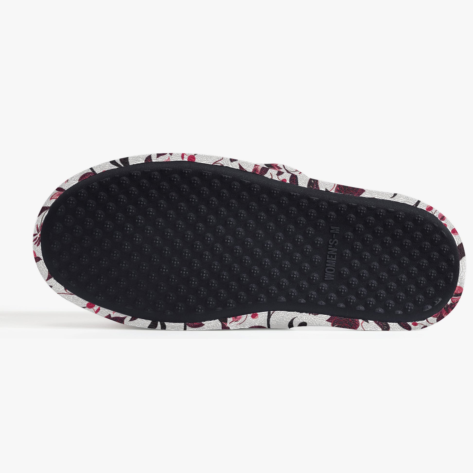Burgundy Flower slippers – Cozy Sophistication with a Floral Twist - Sola Shoe