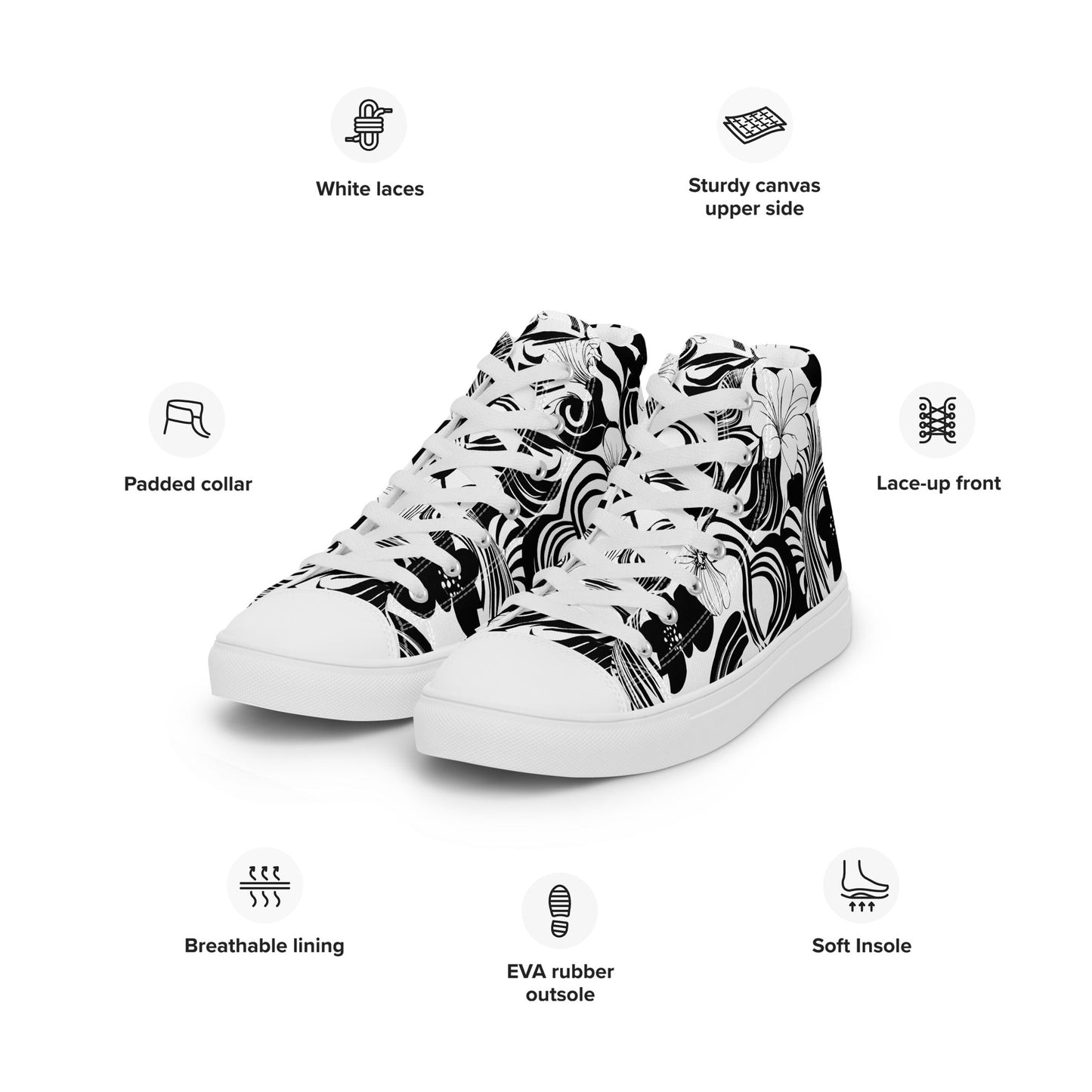 Dusk & Bloom Men’s high top shoes - Sola Shoe