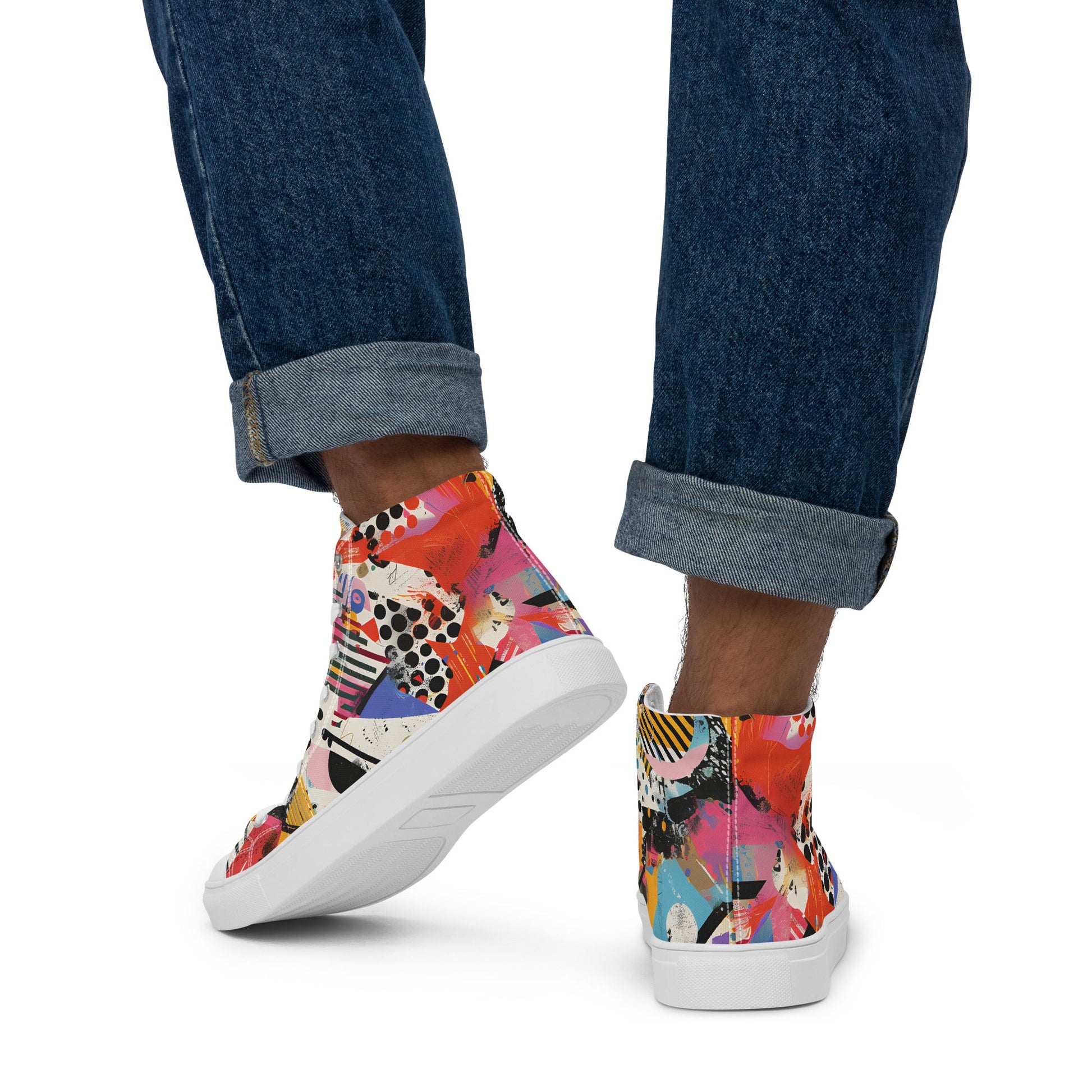 Graffiti Men’s high top shoes - Sola Shoe