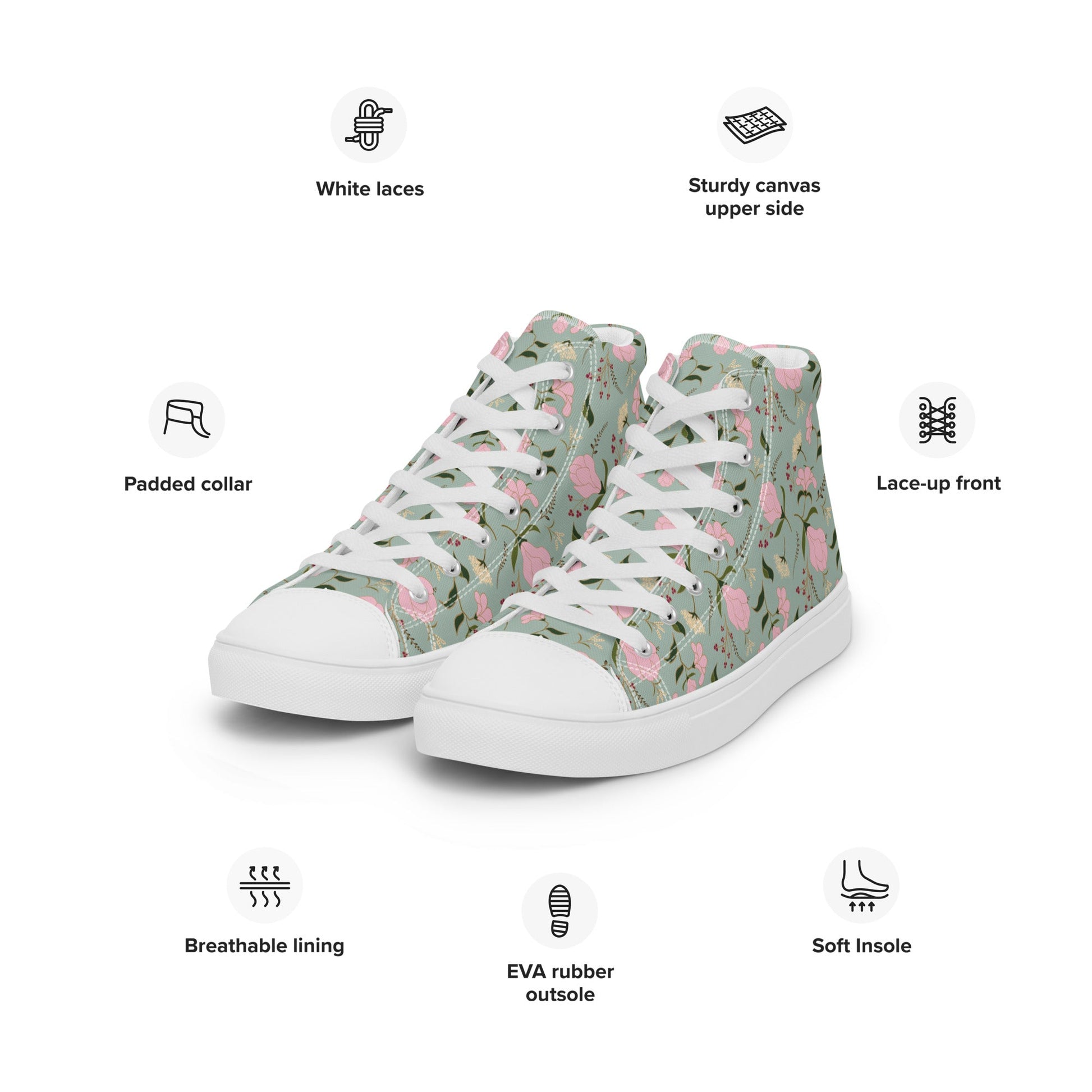 Magnolia Men’s high top shoes - Sola Shoe