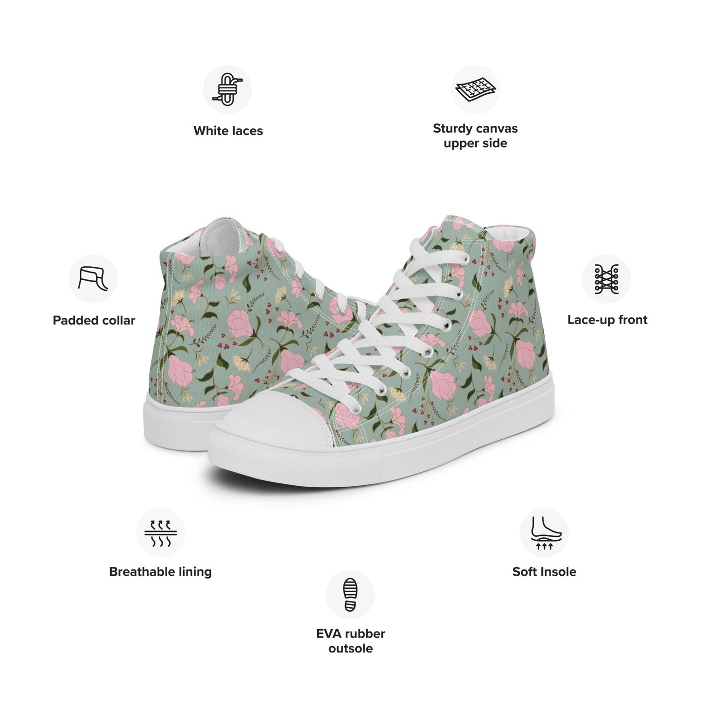 Magnolia Women’s high top shoes - Sola Shoe