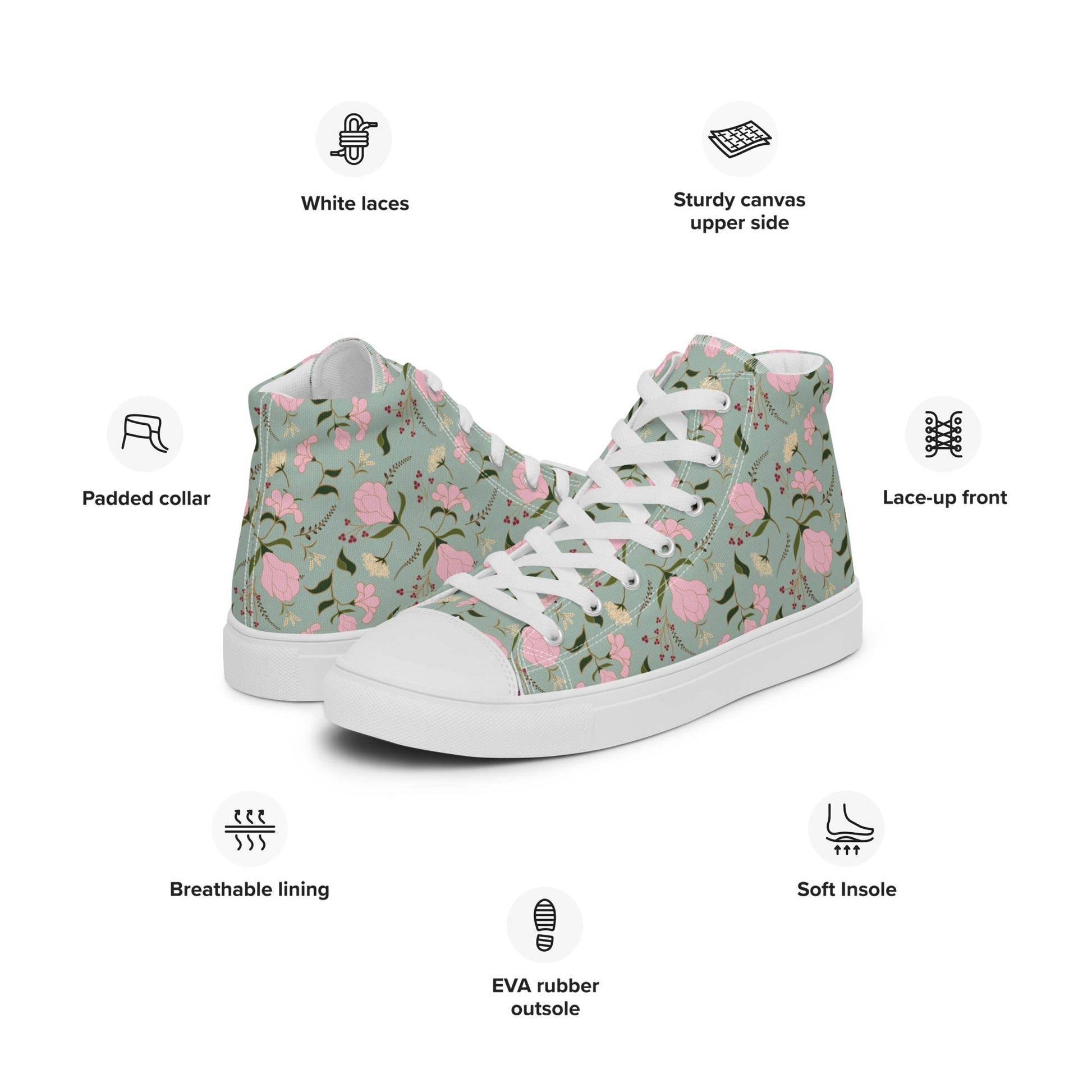 Magnolia Women’s high top shoes - Sola Shoe