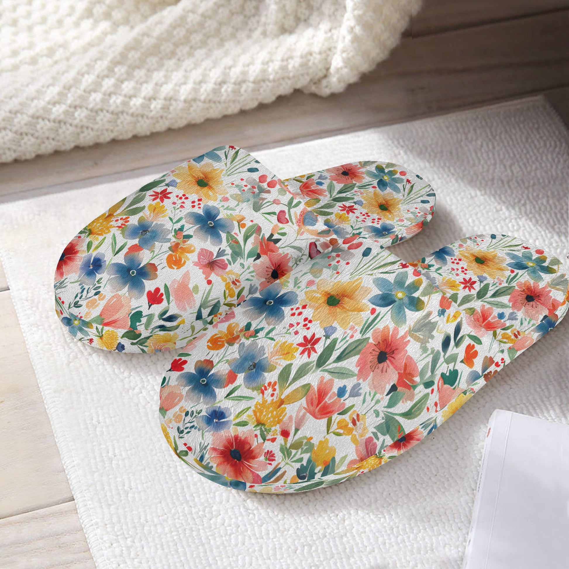Wild Flowers slippers – Unleash Your Cozy, Colorful Side - Sola Shoe