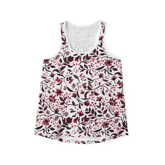 Tank Top Burgundy Flower
