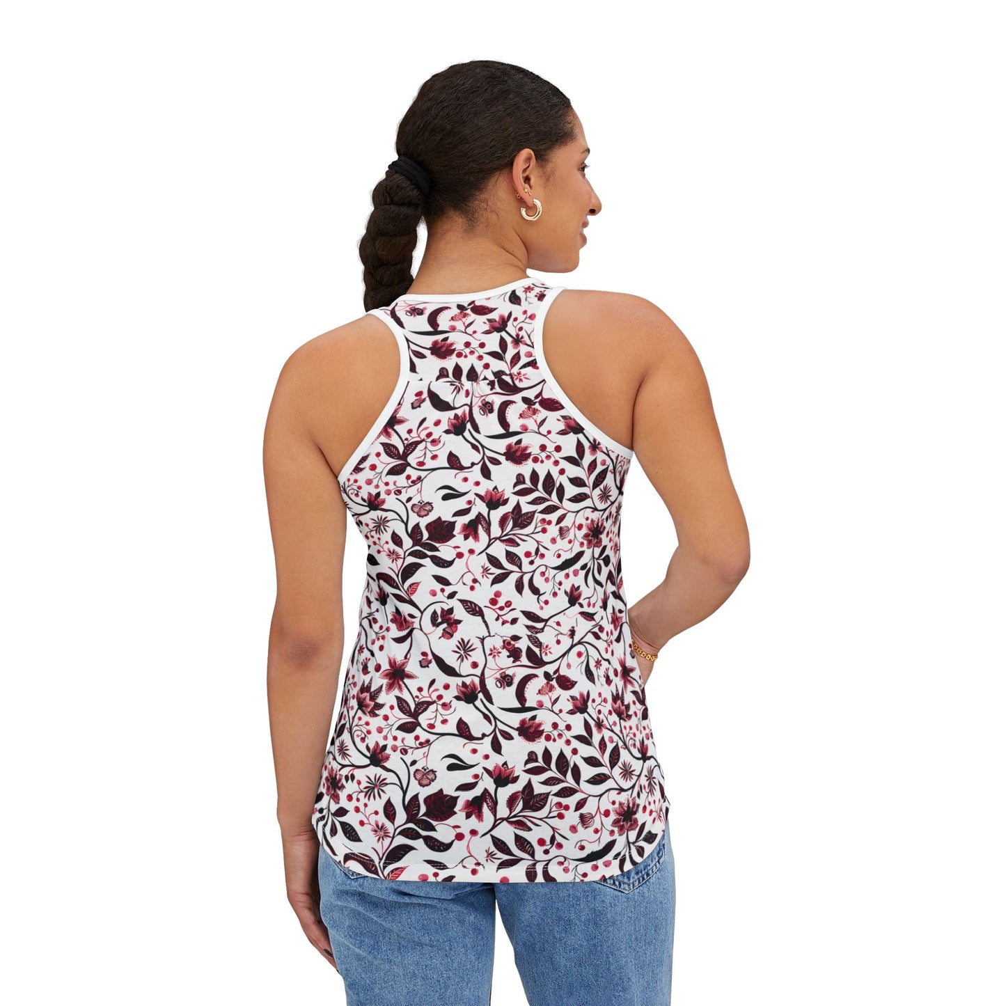 Tank Top Burgundy Flower