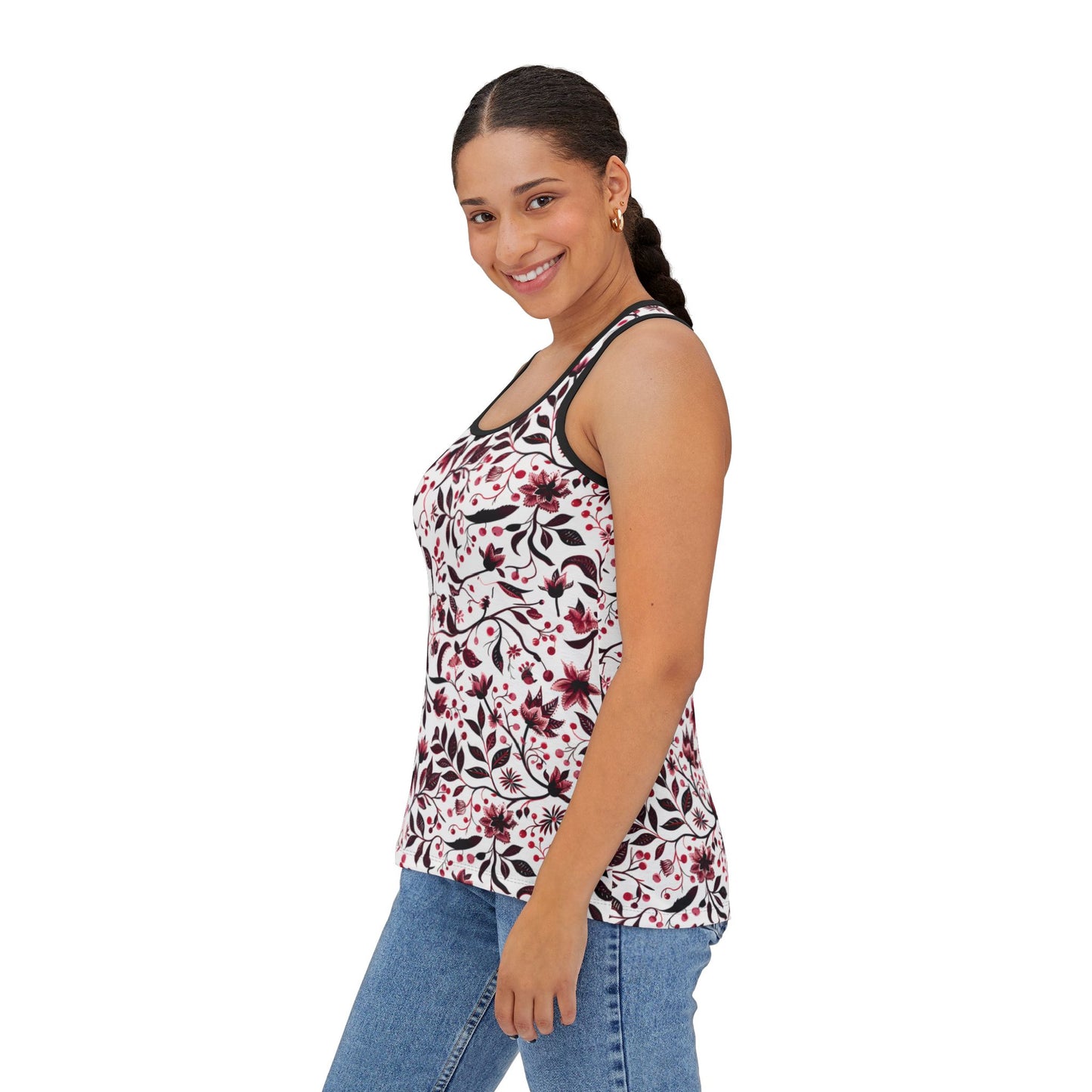 Tank Top Burgundy Flower
