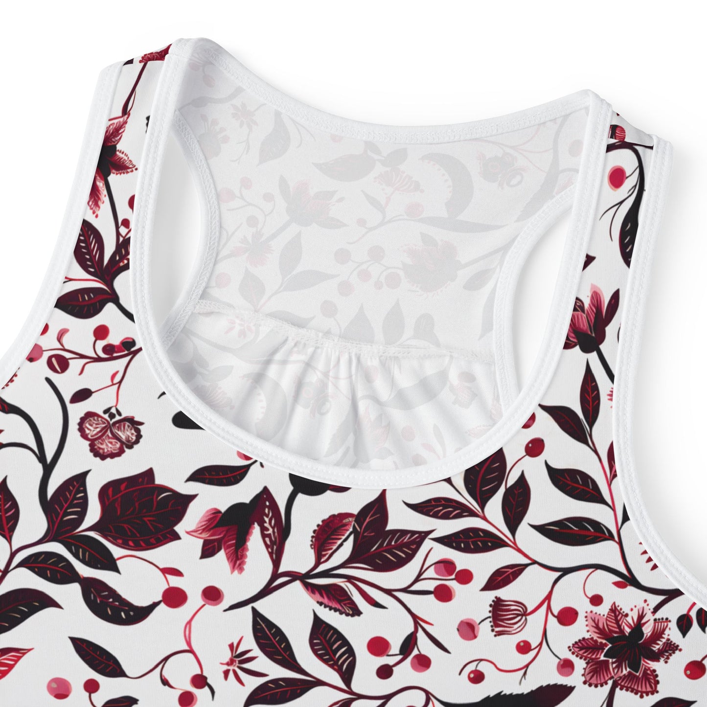 Tank Top Burgundy Flower