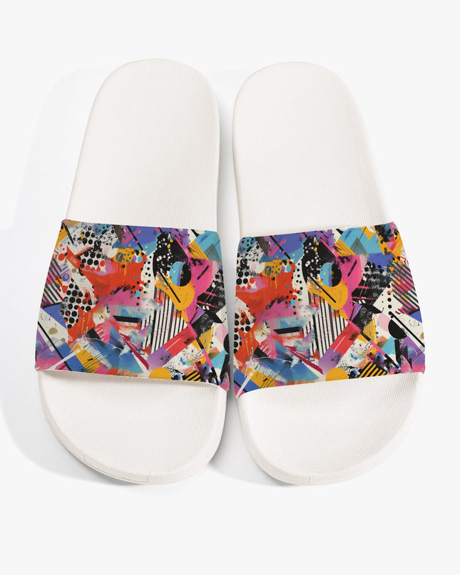 Bold Graffiti Print Unisex Sandals - Sola Shoe