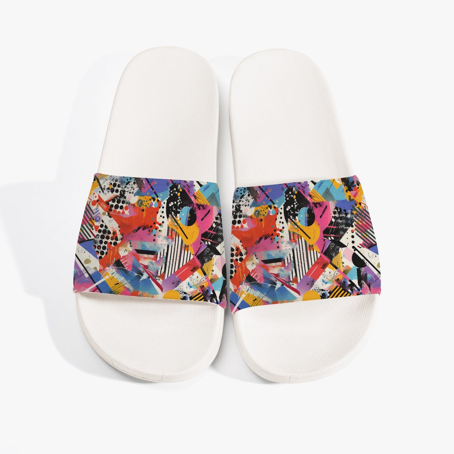 Bold Graffiti Print Unisex Sandals - Sola Shoe