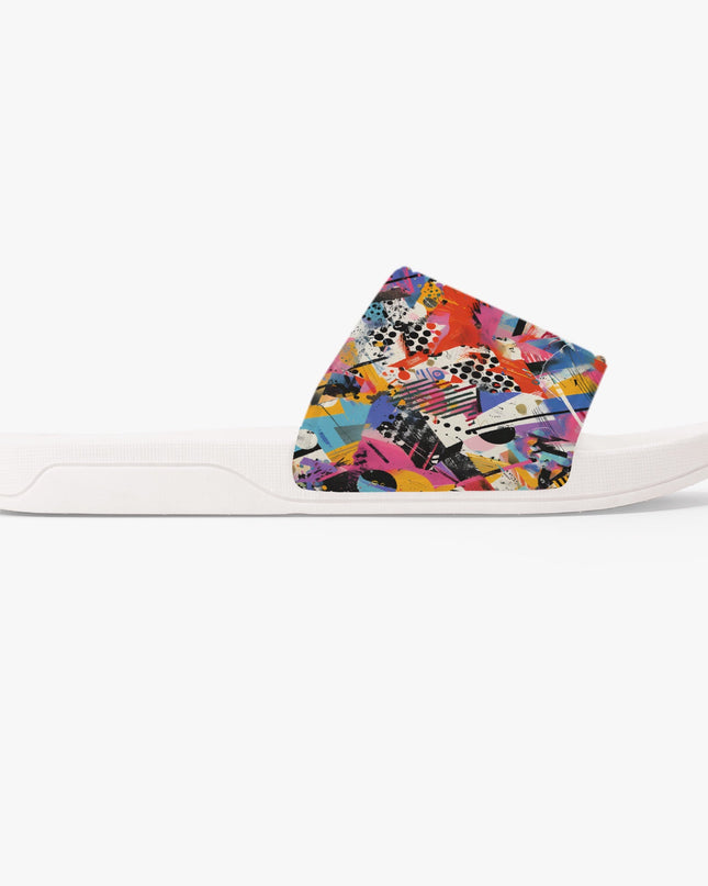 Bold Graffiti Print Unisex Sandals - Sola Shoe
