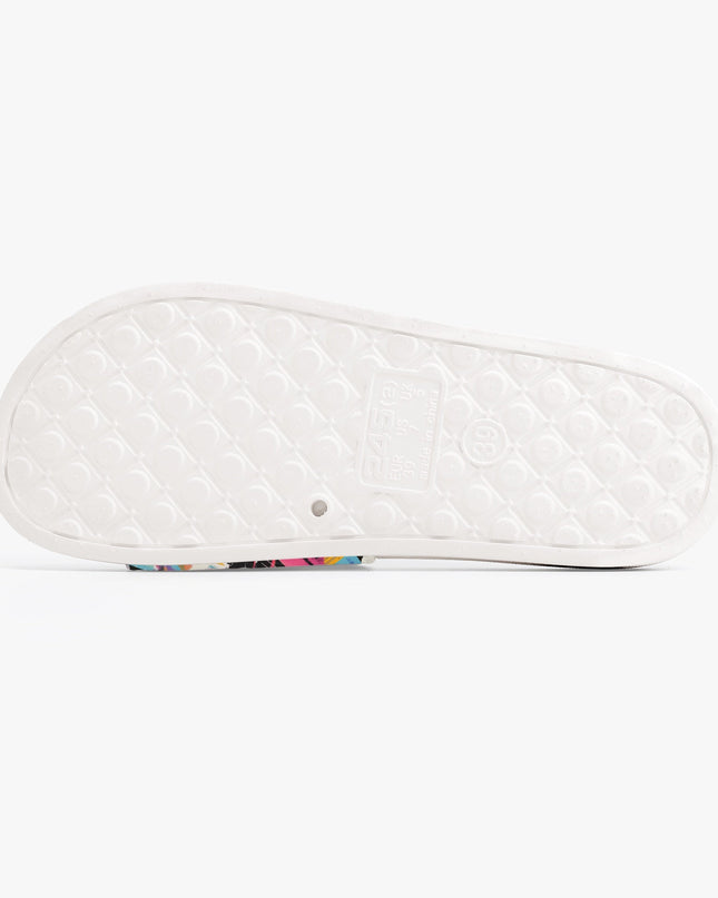 Bold Graffiti Print Unisex Sandals - Sola Shoe