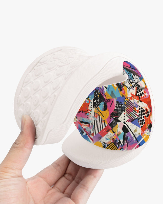 Bold Graffiti Print Unisex Sandals - Sola Shoe