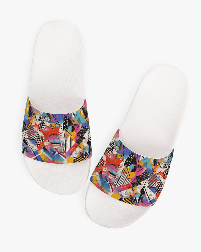 Bold Graffiti Print Unisex Sandals - Sola Shoe