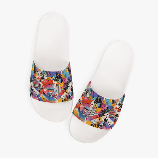 Bold Graffiti Print Unisex Sandals - Sola Shoe