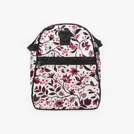 Burgundy Flower Gym Duffel Bag - Sola Shoe