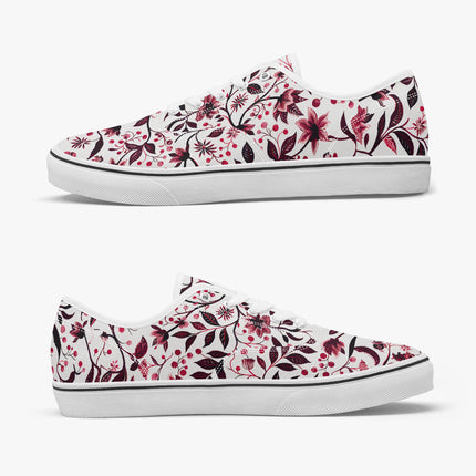 Burgundy Flower Lace - up shoes - Sola Shoe