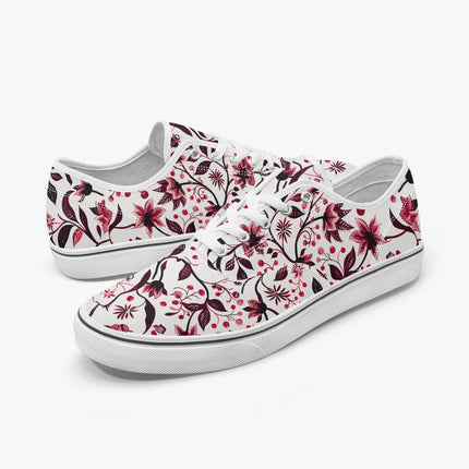 Burgundy Flower Lace - up shoes - Sola Shoe