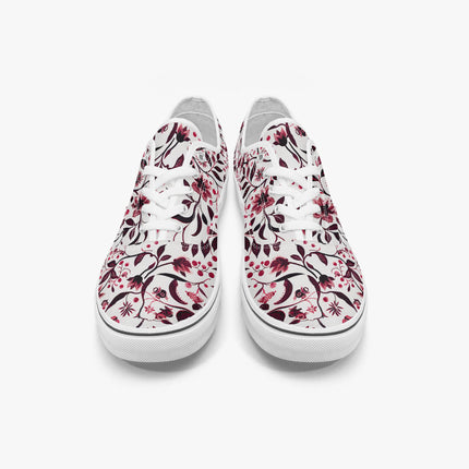 Burgundy Flower Lace - up shoes - Sola Shoe