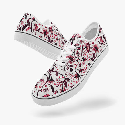 Burgundy Flower Lace - up shoes - Sola Shoe