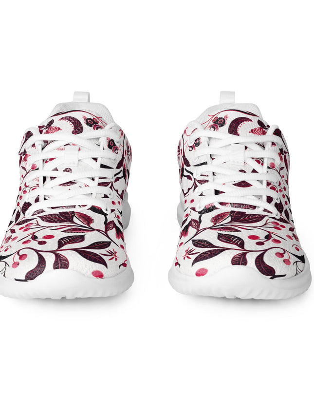 Burgundy Flower Men’s athletic shoes - Sola Shoe