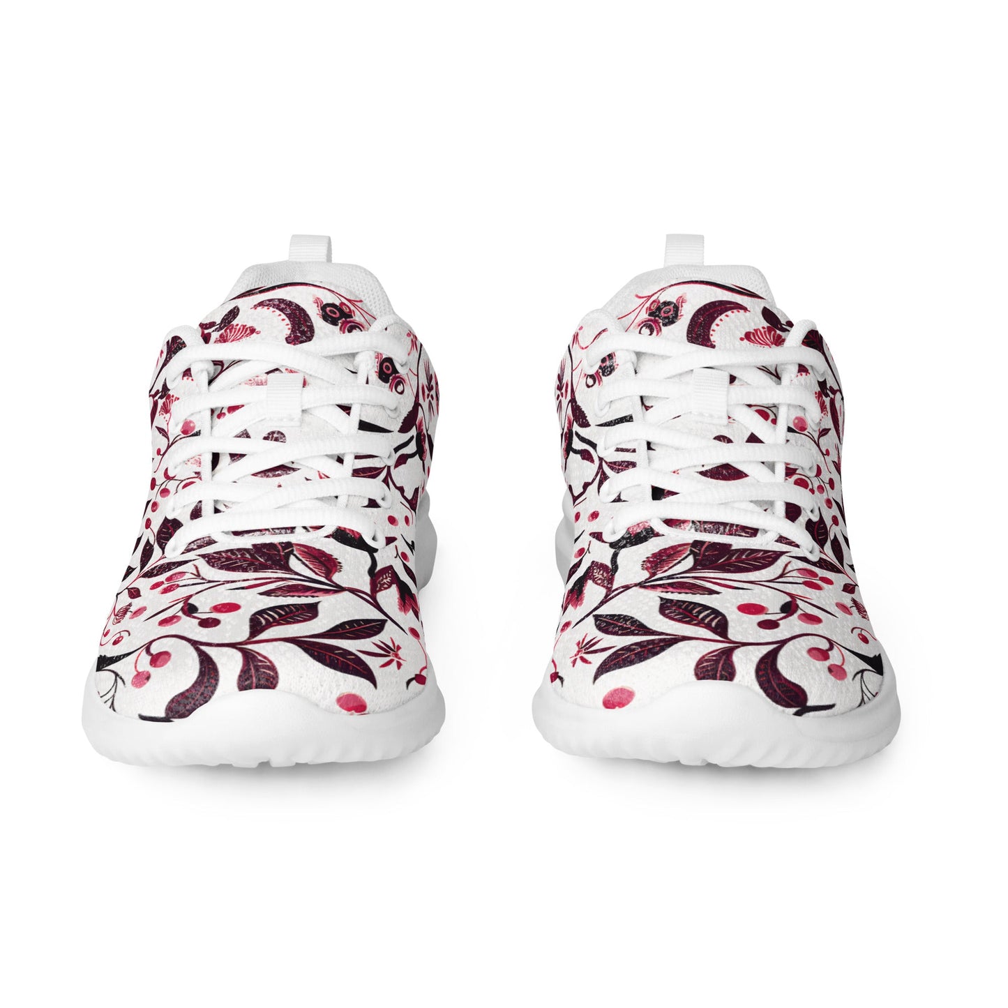 Burgundy Flower Men’s athletic shoes - Sola Shoe