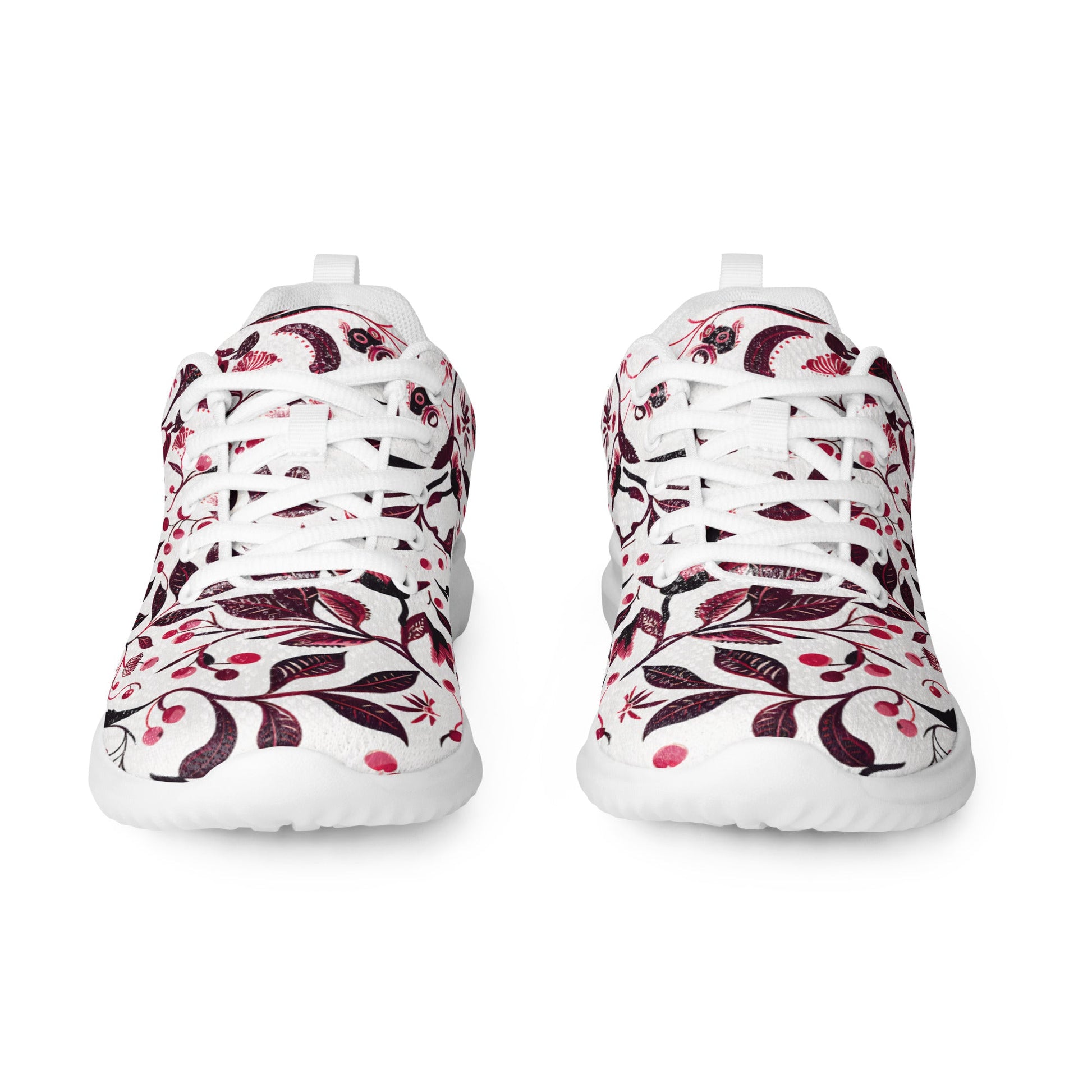 Burgundy Flower Men’s athletic shoes - Sola Shoe