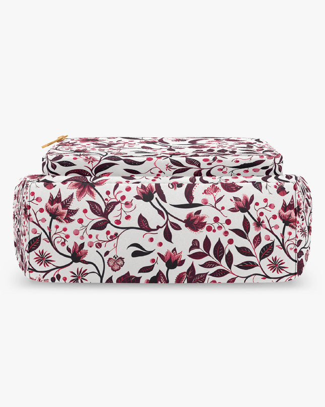 Burgundy Flower Multi - pocket Crossbody Bag - Sola Shoe