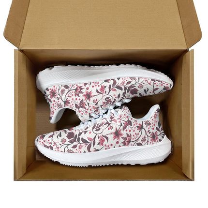 Burgundy Flower Running Shoes - Sola Shoe