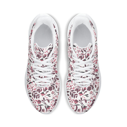Burgundy Flower Running Shoes - Sola Shoe