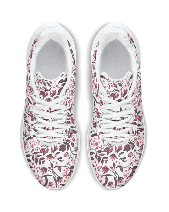 Burgundy Flower Running Shoes - Sola Shoe