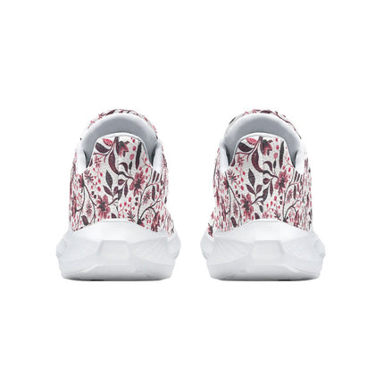 Burgundy Flower Running Shoes - Sola Shoe