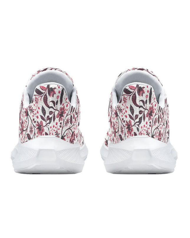 Burgundy Flower Running Shoes - Sola Shoe
