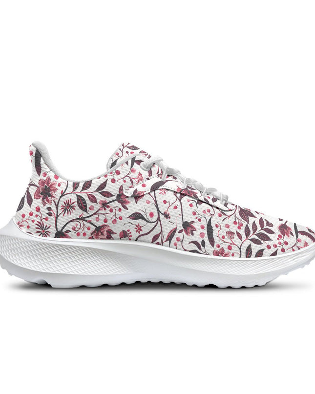 Burgundy Flower Running Shoes - Sola Shoe