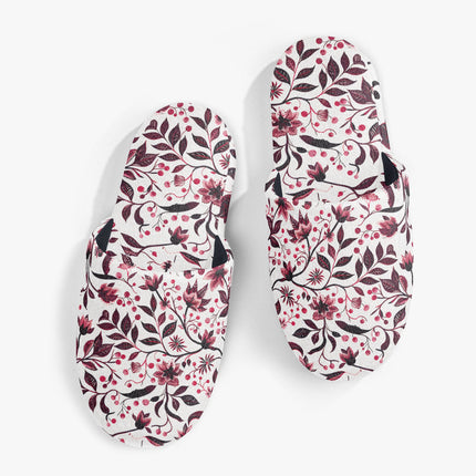 Burgundy Flower Sleepers – Cozy Sophistication with a Floral Twist - Sola Shoe