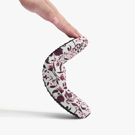 Burgundy Flower Sleepers – Cozy Sophistication with a Floral Twist - Sola Shoe