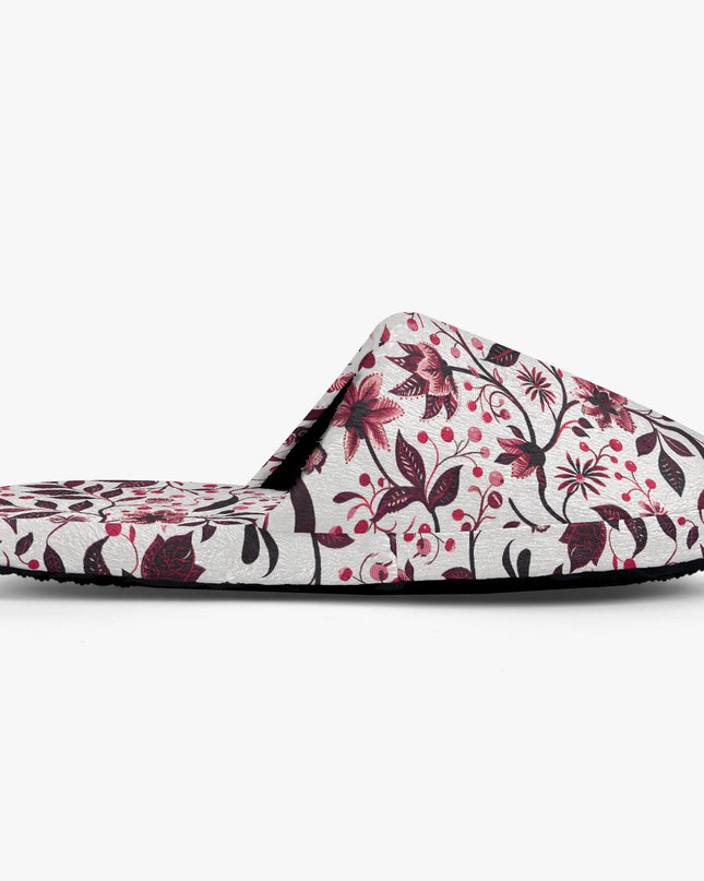 Burgundy Flower Sleepers – Cozy Sophistication with a Floral Twist - Sola Shoe