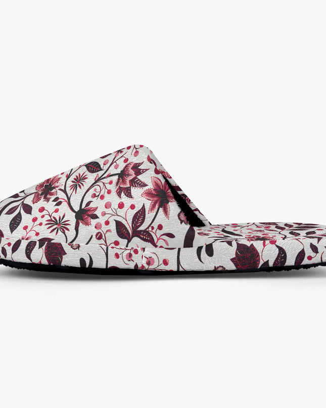 Burgundy Flower Sleepers – Cozy Sophistication with a Floral Twist - Sola Shoe