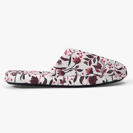 Burgundy Flower Sleepers – Cozy Sophistication with a Floral Twist - Sola Shoe