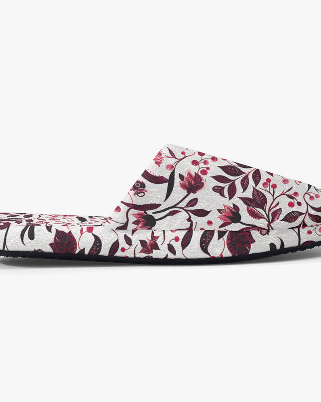 Burgundy Flower Sleepers – Cozy Sophistication with a Floral Twist - Sola Shoe