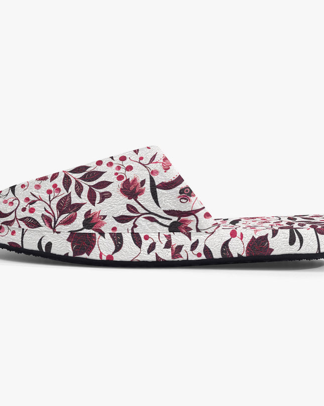 Burgundy Flower Sleepers – Cozy Sophistication with a Floral Twist - Sola Shoe