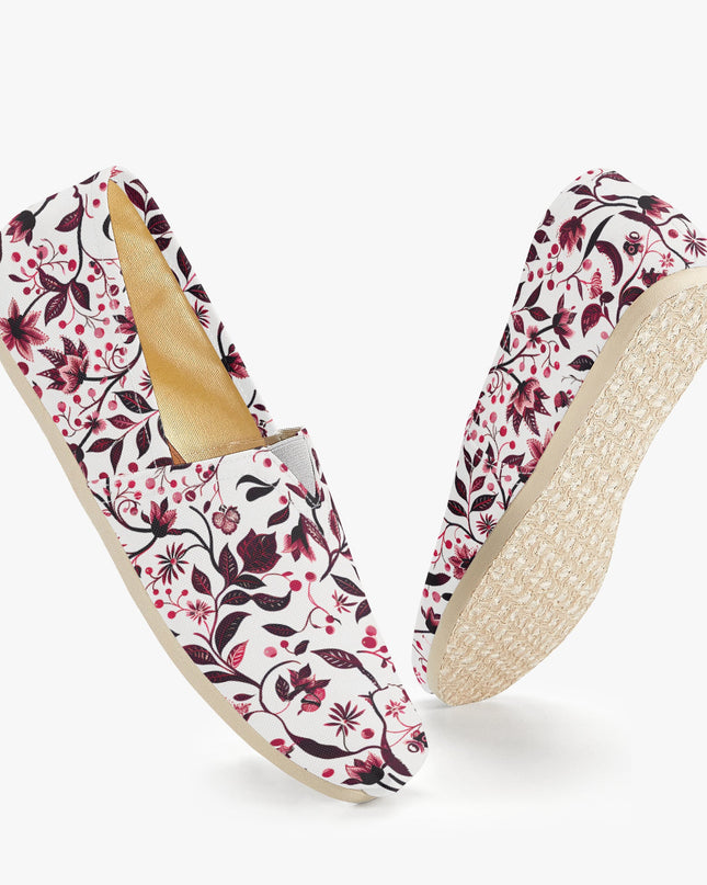 Burgundy Flower Sway Shoes - Sola Shoe