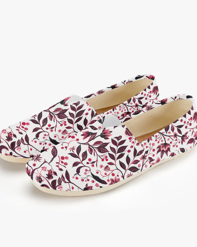 Burgundy Flower Sway Shoes - Sola Shoe