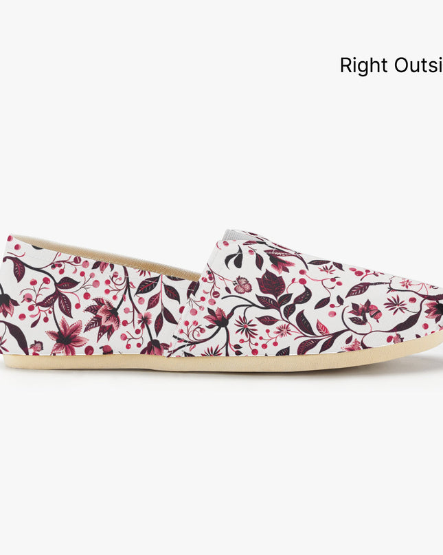 Burgundy Flower Sway Shoes - Sola Shoe