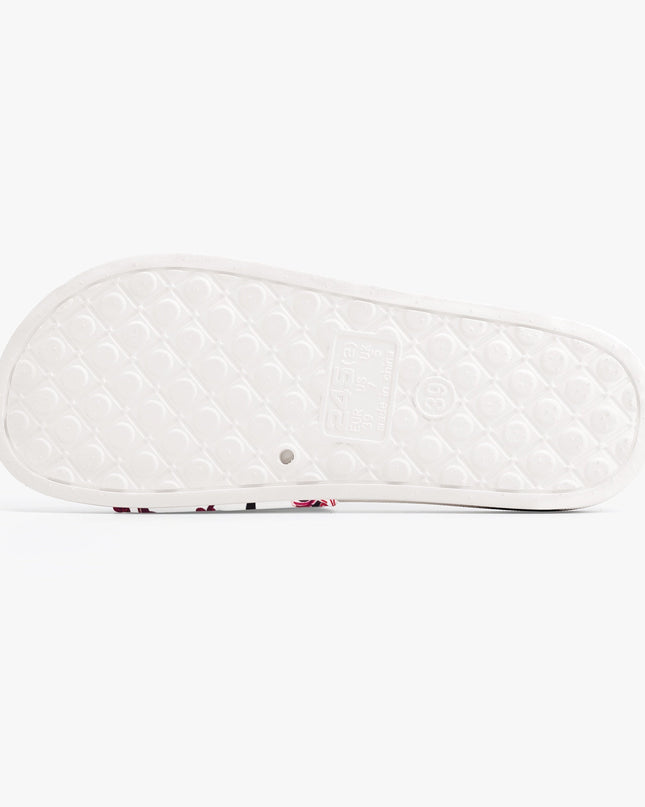 Burgundy Flower Unisex Sandals - Sola Shoe