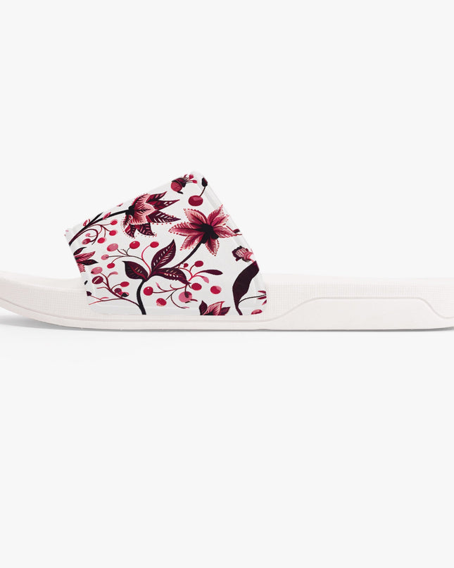 Burgundy Flower Unisex Sandals - Sola Shoe