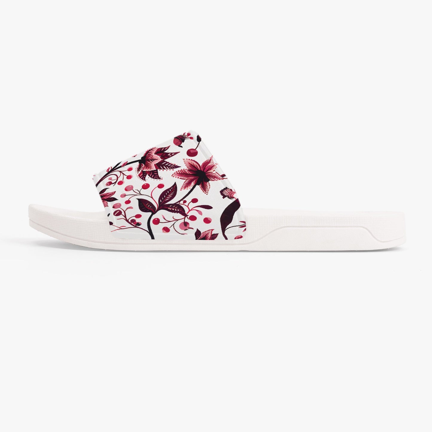 Burgundy Flower Unisex Sandals - Sola Shoe