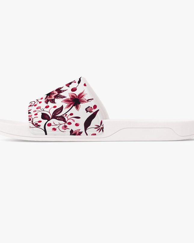 Burgundy Flower Unisex Sandals - Sola Shoe