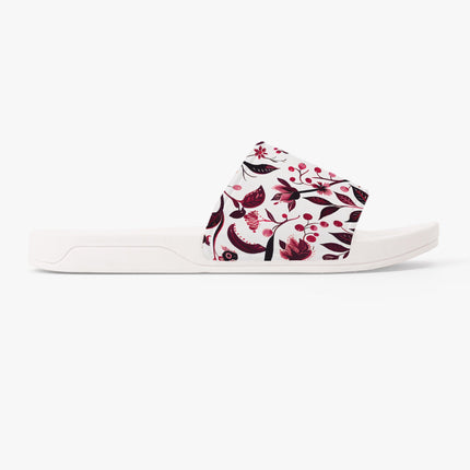Burgundy Flower Unisex Sandals - Sola Shoe